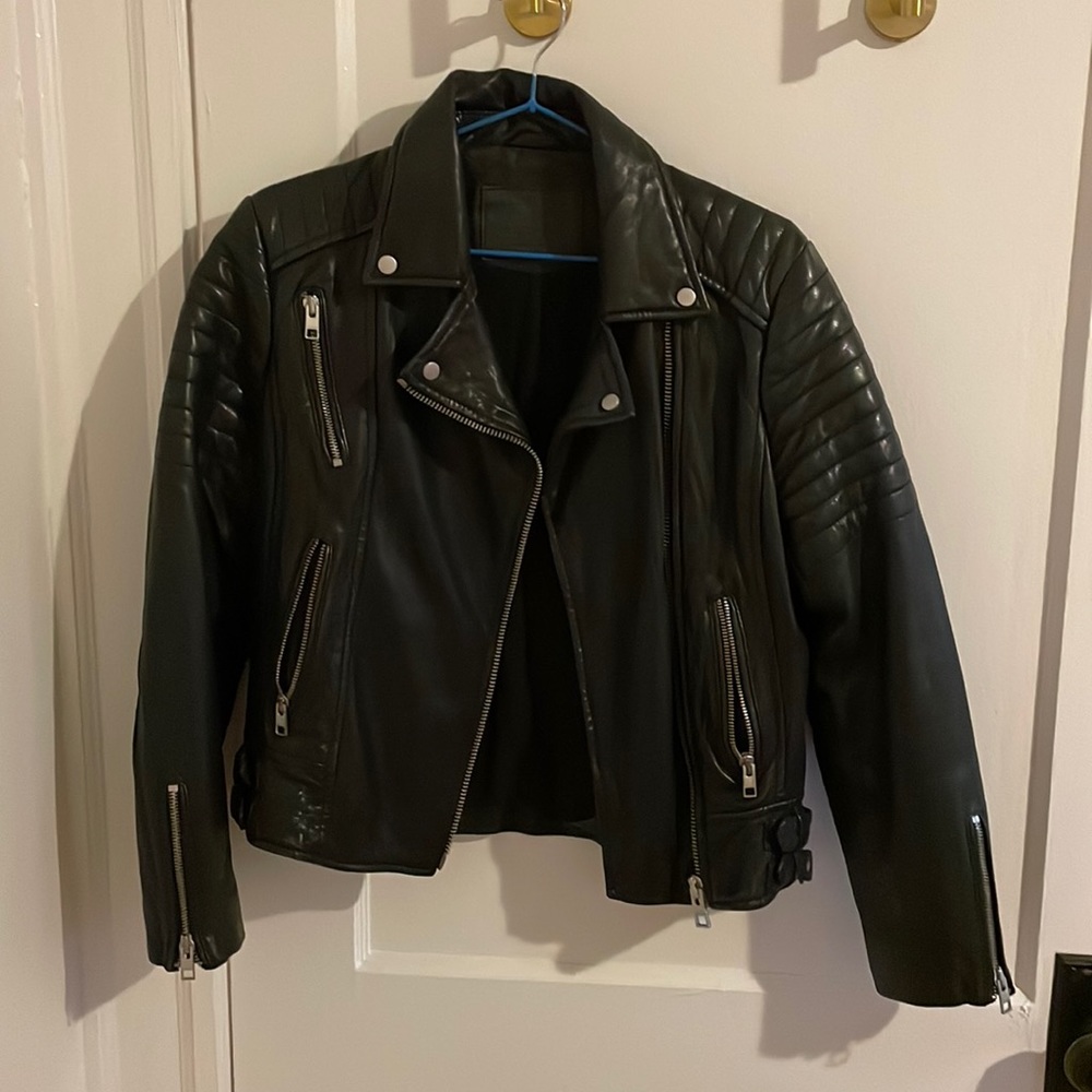 Lambskin All Saint black biker jacket, size 8